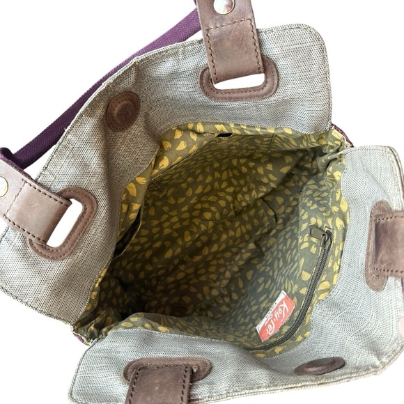 Fossil Purple Quilted Tote Satchel Handbag - Picture 7 of 8